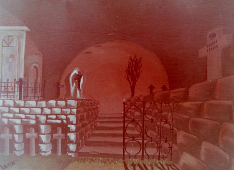 Friedhof 3, 1975, Öl-Leinen, 70x50.jpg